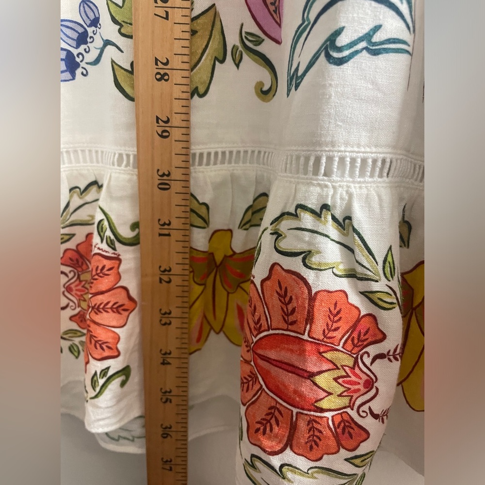 FARM Rio Cream Long-Sleeve Floral Embroidered Mini Dress - Picture 10 of 15